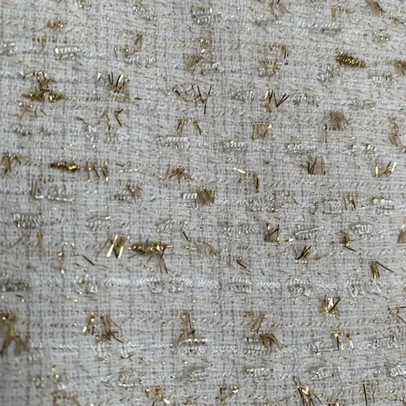 SELF PORTRAIT NWOT Cream Boucle with Gold Tinsel Blazer Jacket size 6 - Picture 8 of 13